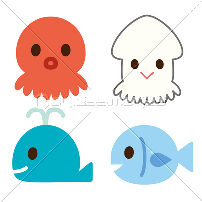 100以上 かわいい 簡単 海の生き物 イラスト 動物の画像無料ダウンロード