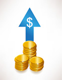 The concept of the growth rate of money. Dollar
