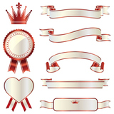 ribbon emblem set red