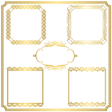 set of golden abstract frames